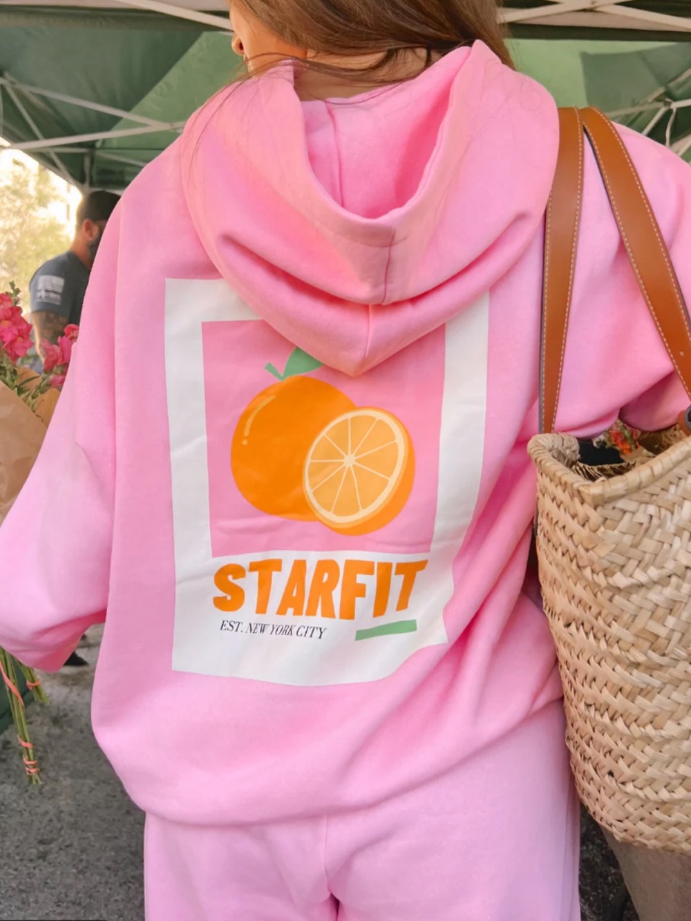 STARFIT Pink Citrus Squeeze Pullover Hoodie - Picture 2 of 7